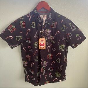 Black Holiday Print Men's Shirt